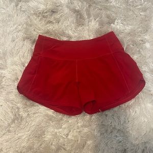 Red lululemon size 4/ length4 shorts